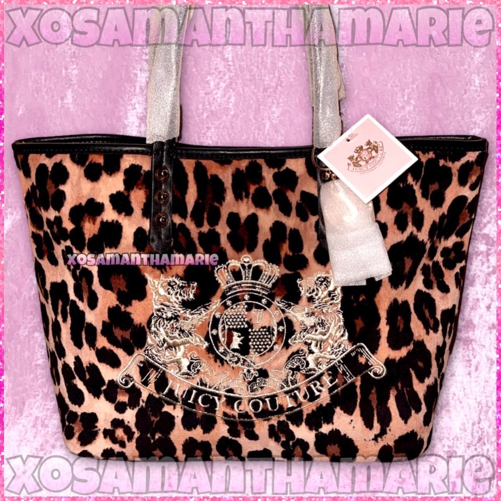 Juicy Couture Velour Leopard Pammy Tote
